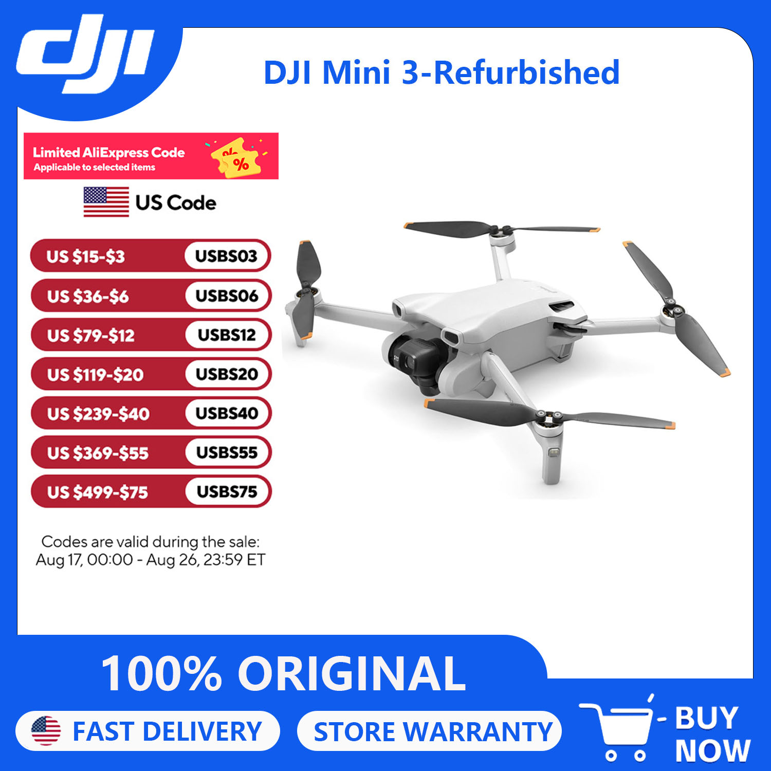 Drone Gimbal 3 Axis - Refurbish DJI Mini 3 Drones with