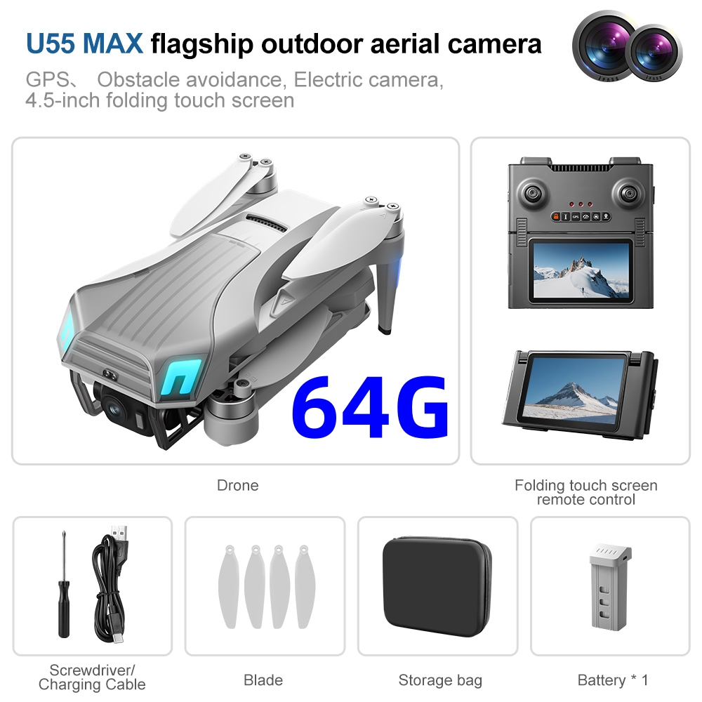 NCZOBOE U55 Profesional GPS Dr - огляд і ціна Drone Gimbal 2 Axis