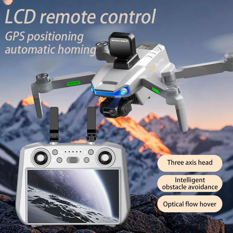 AE3 PRO Max NEW LCD SC GPS Dro - огляд і ціна Drone Gimbal 3 Axis