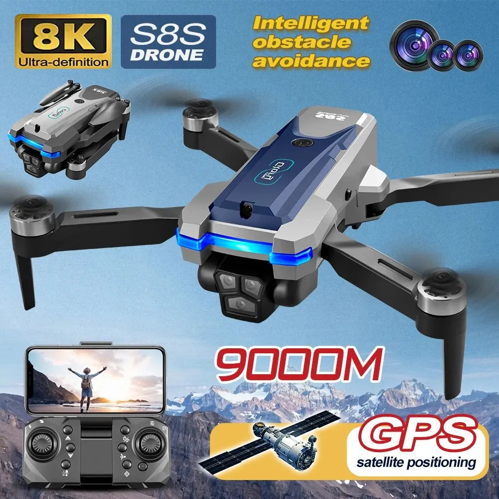 S8S GPS Drone 5G Wifi 8K HD Du - огляд і ціна Drone Gimbal Brushless